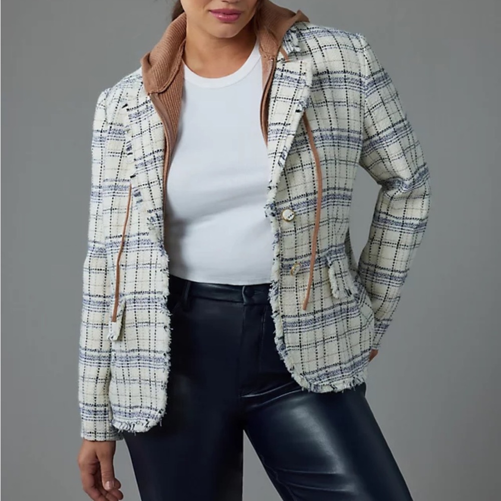 NWT 🌟Anthropologie Tweed Dickie Blazer